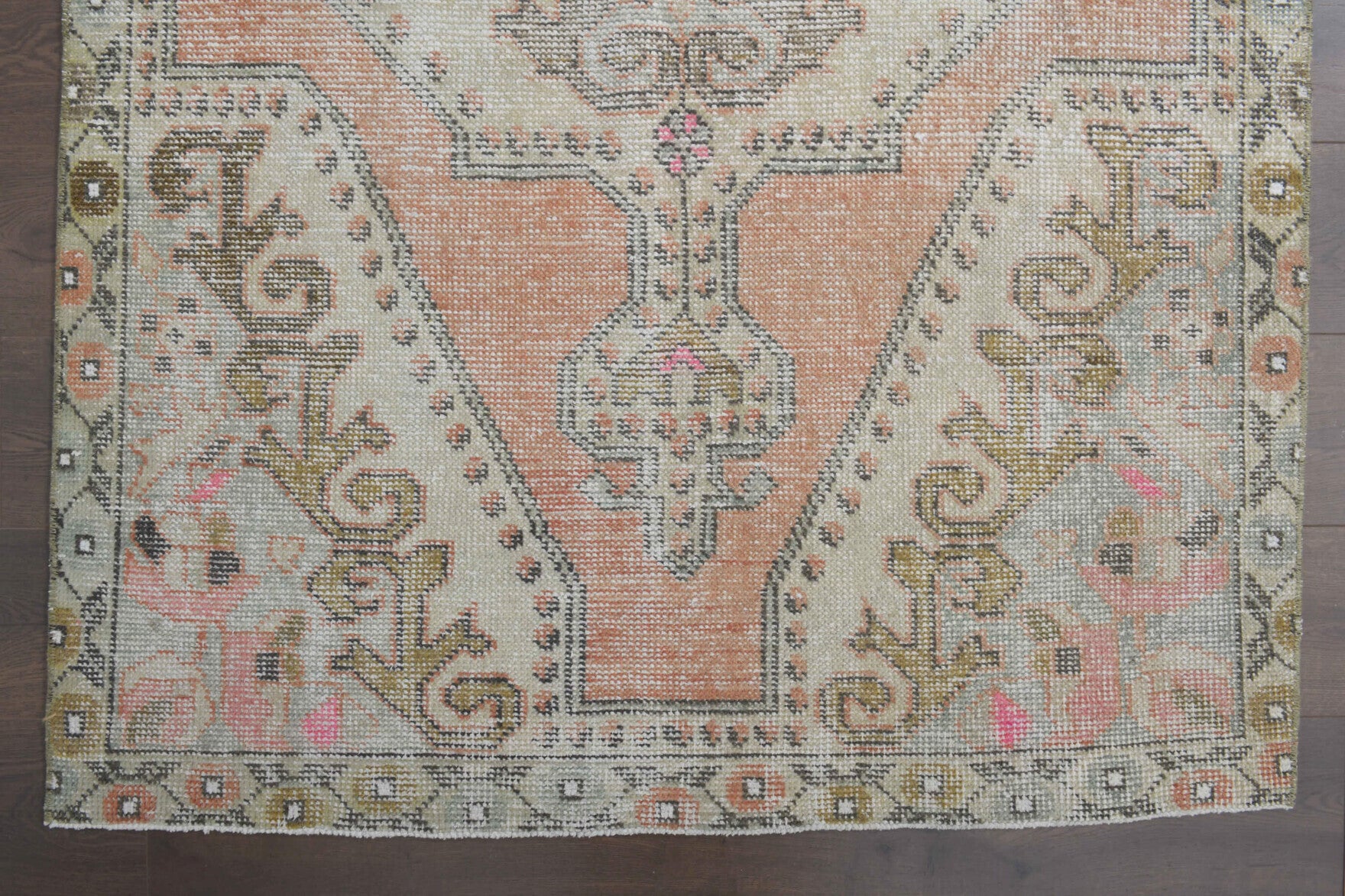 Handmade Vintage Oushak Area Rug