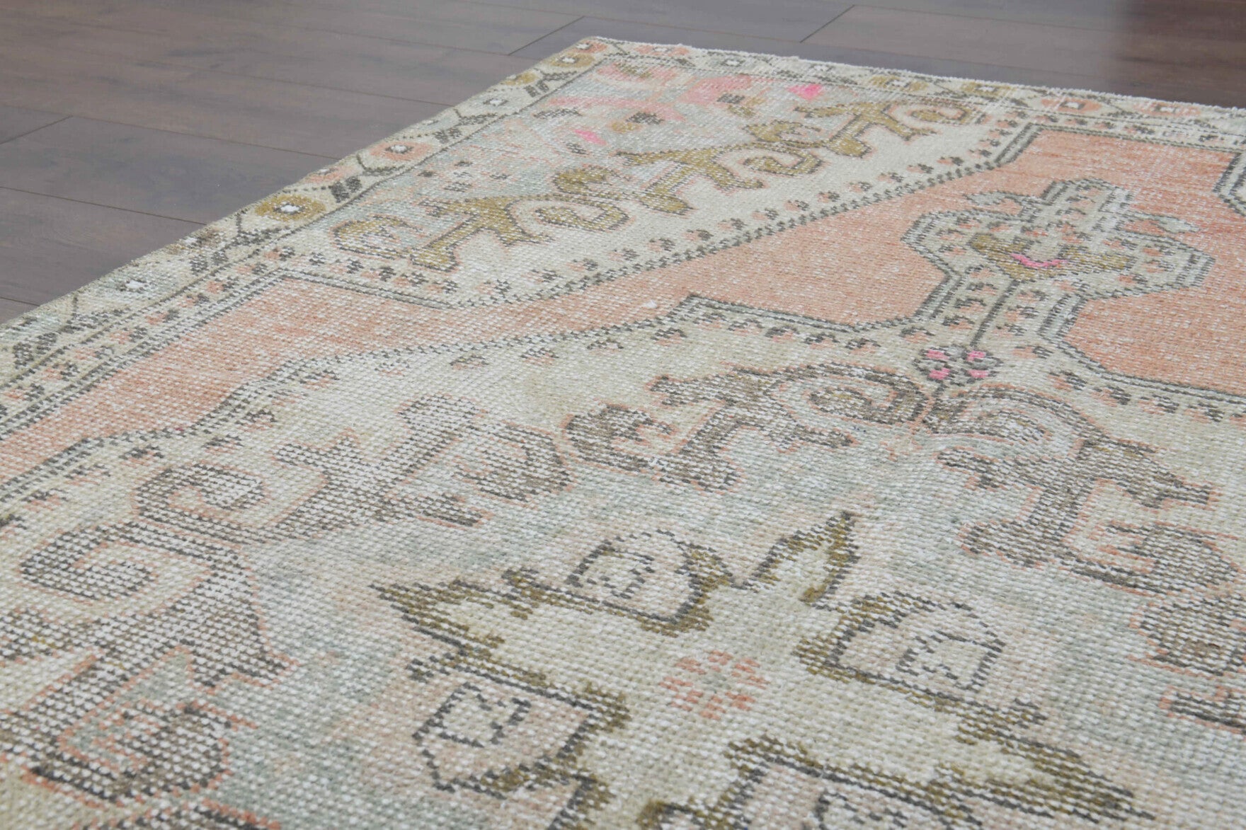 Handmade Vintage Oushak Area Rug