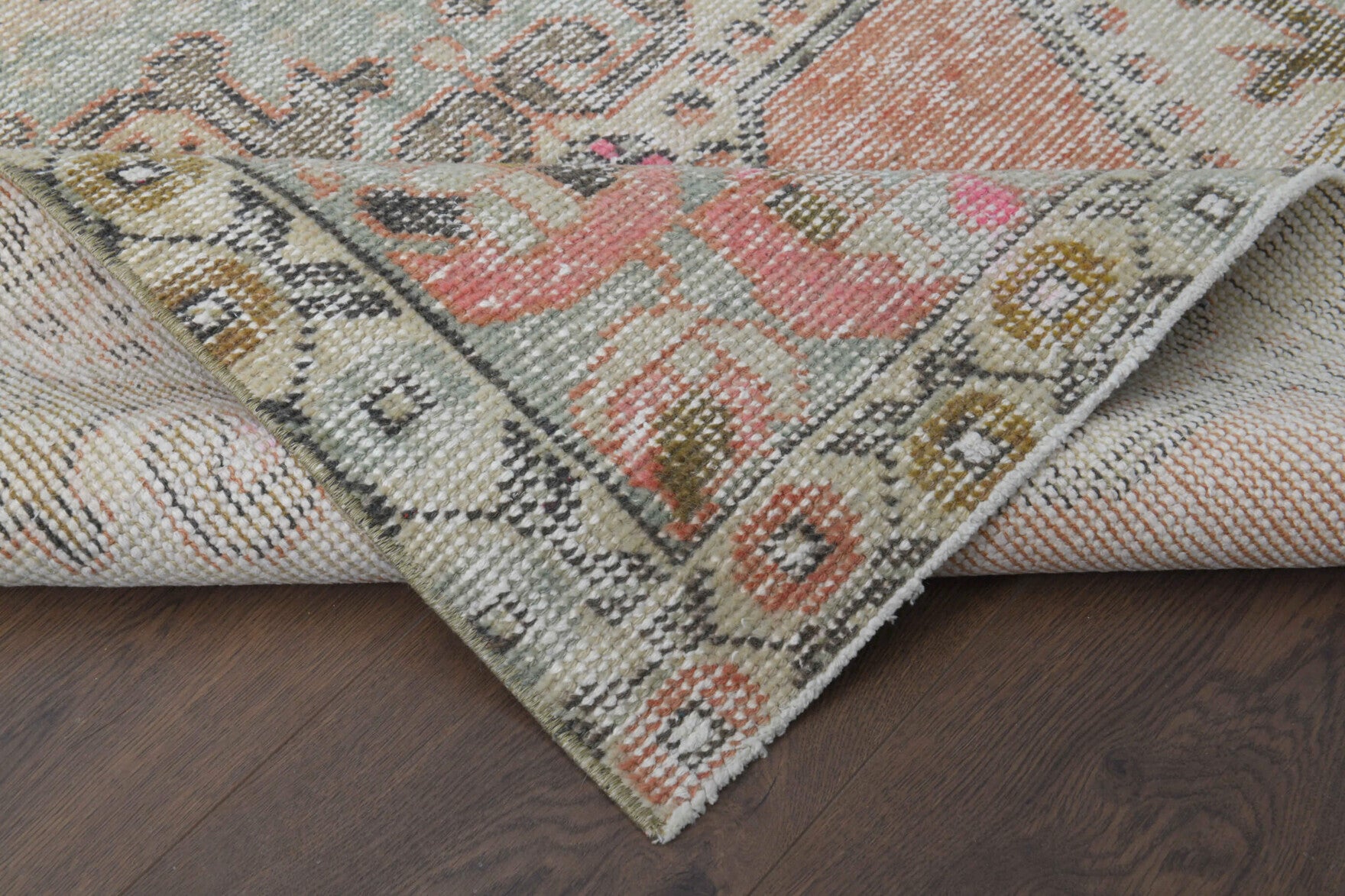 Handmade Vintage Oushak Area Rug