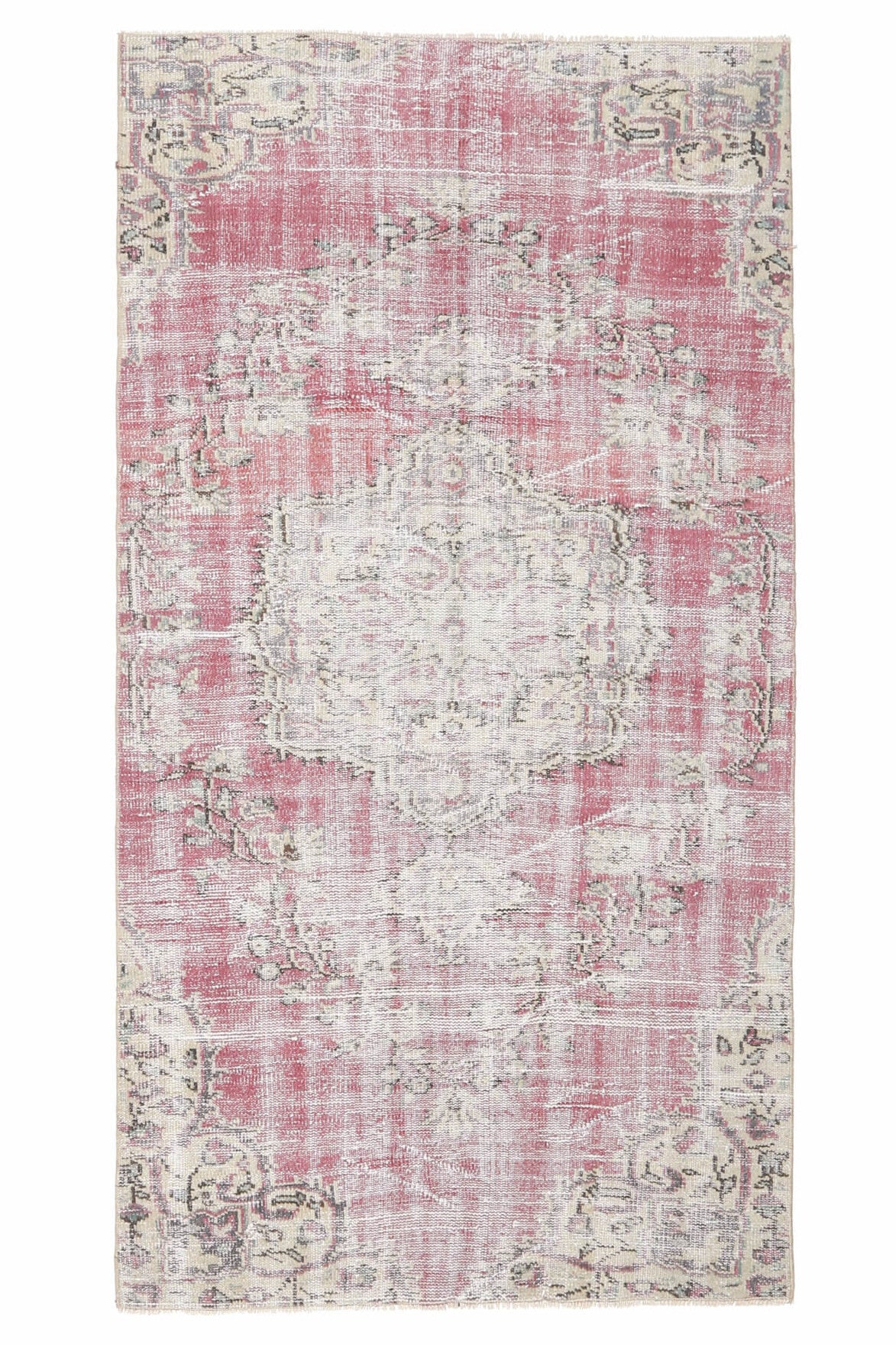 Handmade Pink Vintage Area Rug