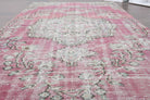Handmade Pink Vintage Area Rug