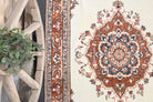 Handmade wool rug from Anatolia, Turkey – Handmade Vintage Medallion Area Rug 4'9" x 8'5"