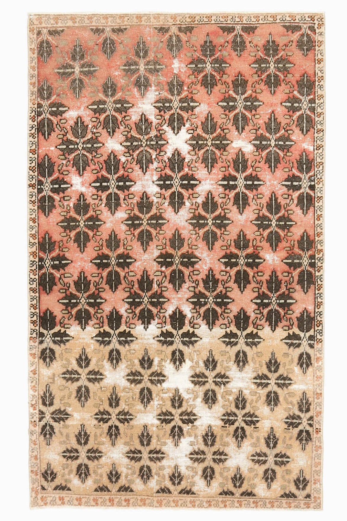 Double Colored Vintage Anatolian Rug