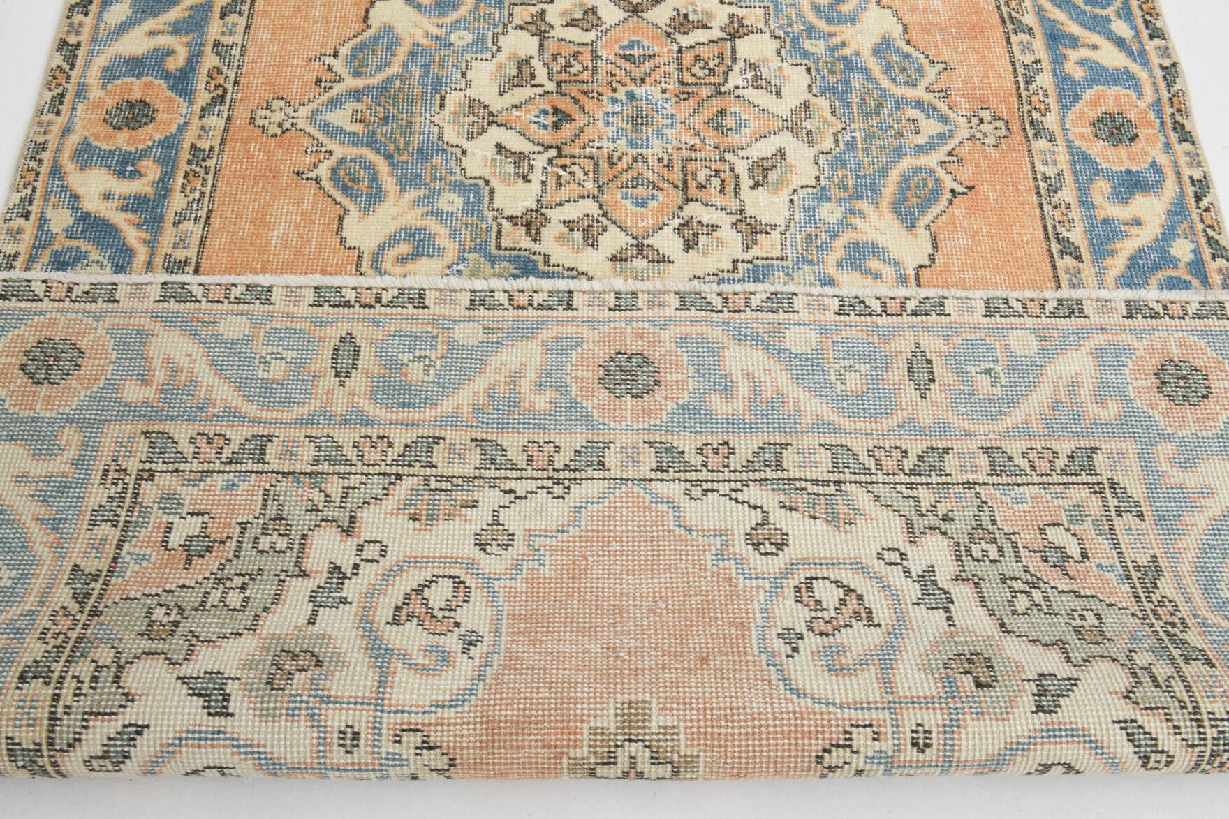 Handmade Vintage Oushak Rug
