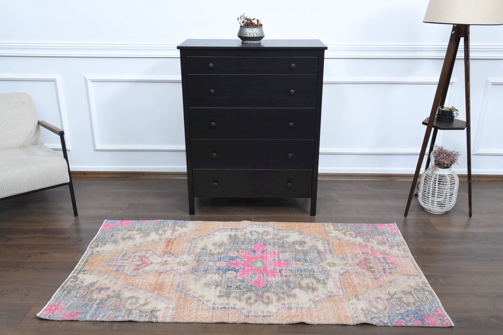 Handmade Vintage Oushak Area Rug
