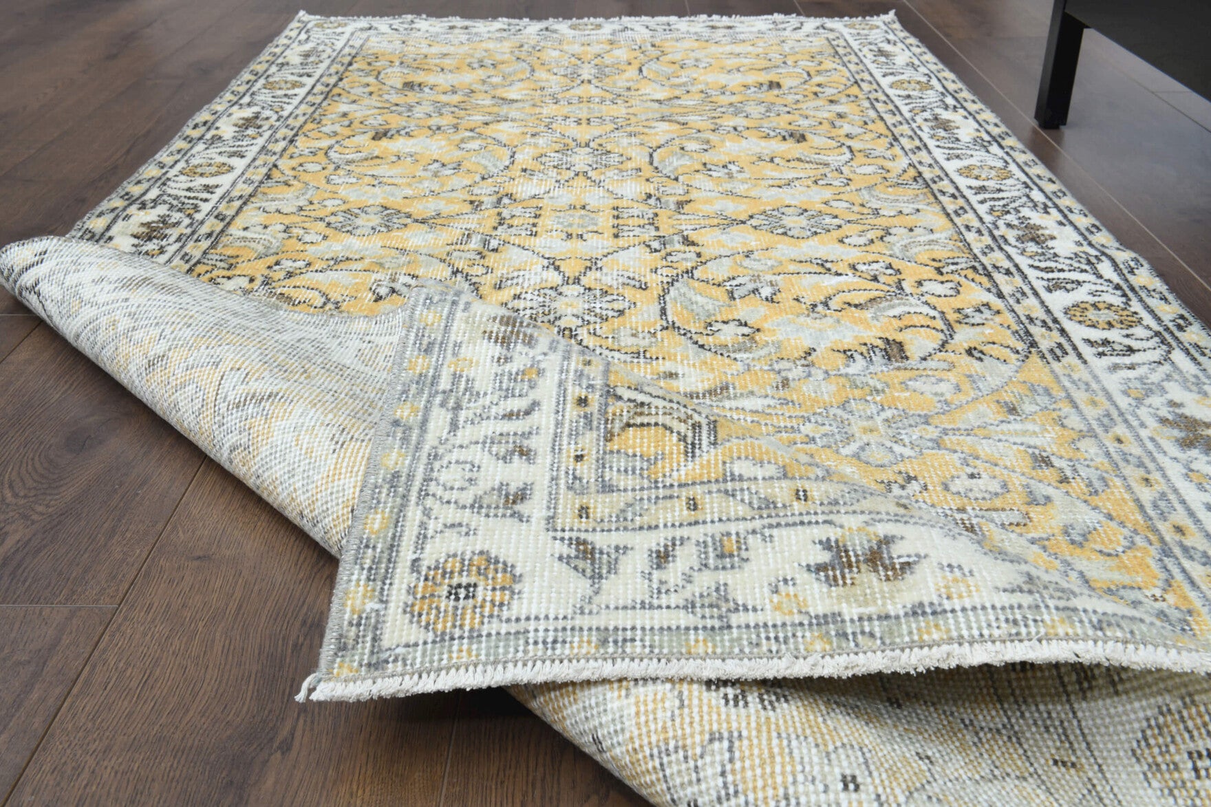 One-of-a-kind 1970s Anatolian vintage area rug in wool, 3'2" x 6'7"
