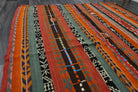 Zambaksever kilim: 1960s handwoven flatweave Anatolian kilim with oriental motifs