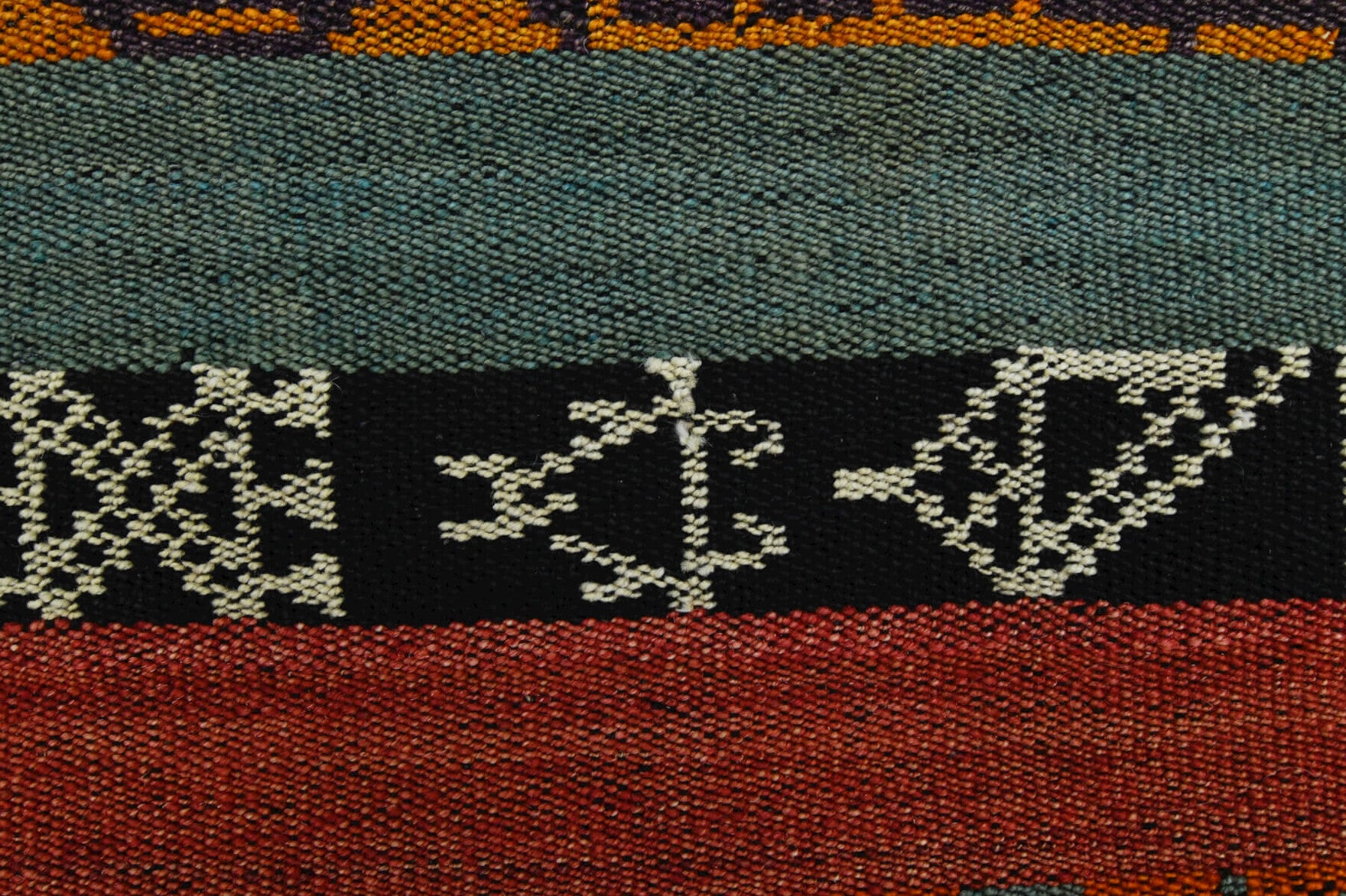 Handwoven flatweave wool kilim from Anatolia, Turkey – Handmade Vintage Area Rug 6'3" x 7'3"
