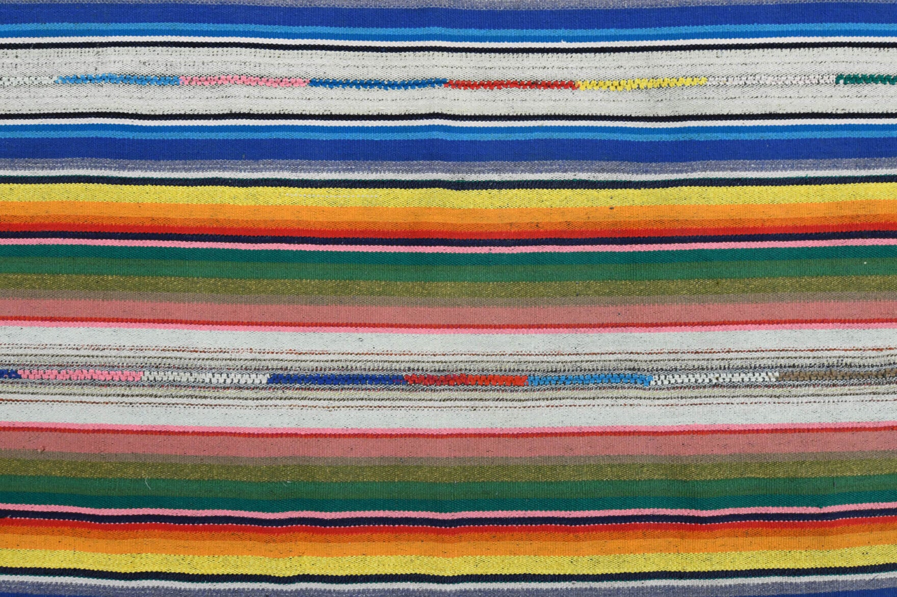Authentic Anatolian vintage kilim rug (1970s) with oriental design – one-of-a-kind at Fame Rugs