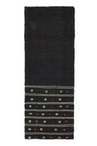 Black Kilim Vintage Runner Rug