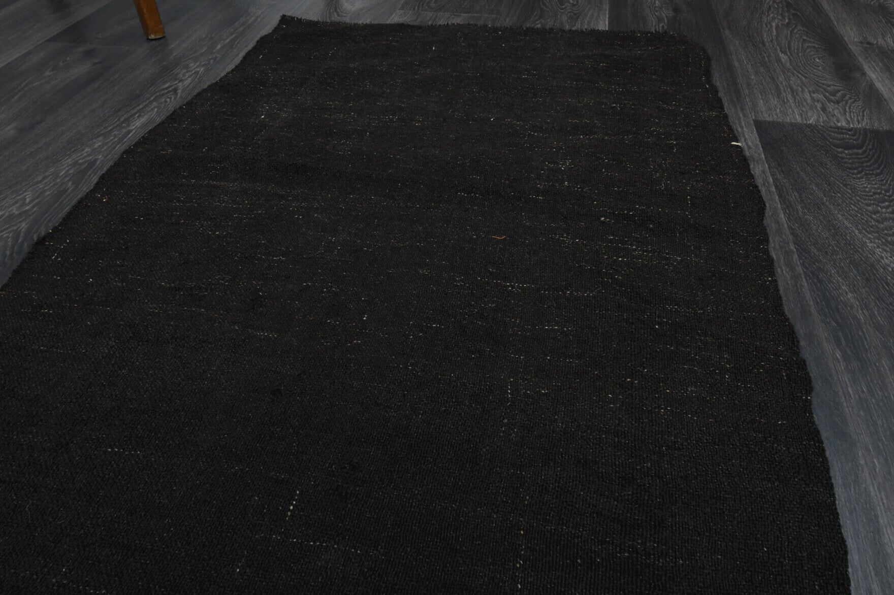 Black Kilim Vintage Runner Rug