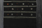 Black Kilim Vintage Runner Rug