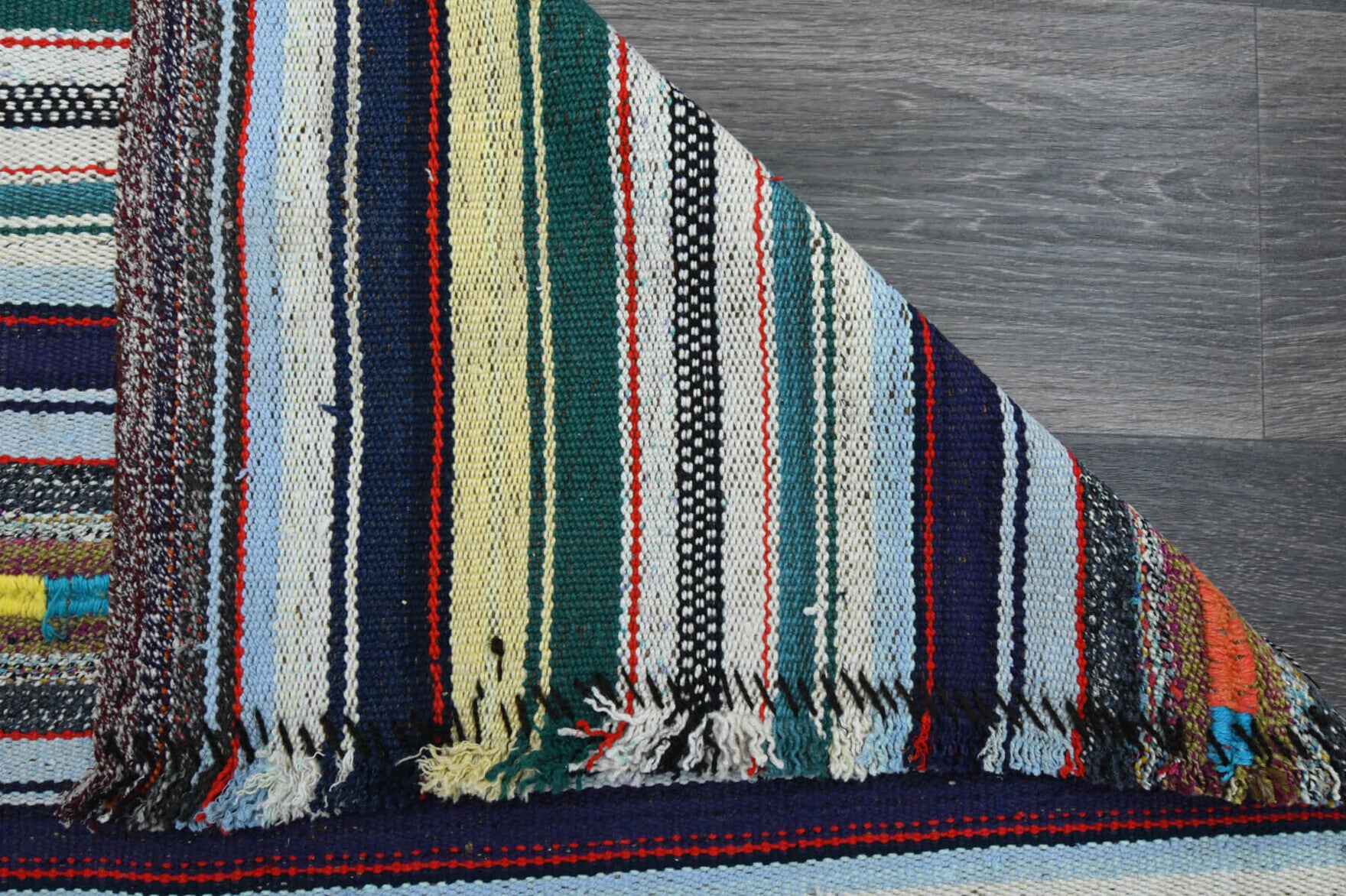 Handmade Vintage Kilim Runner Rug