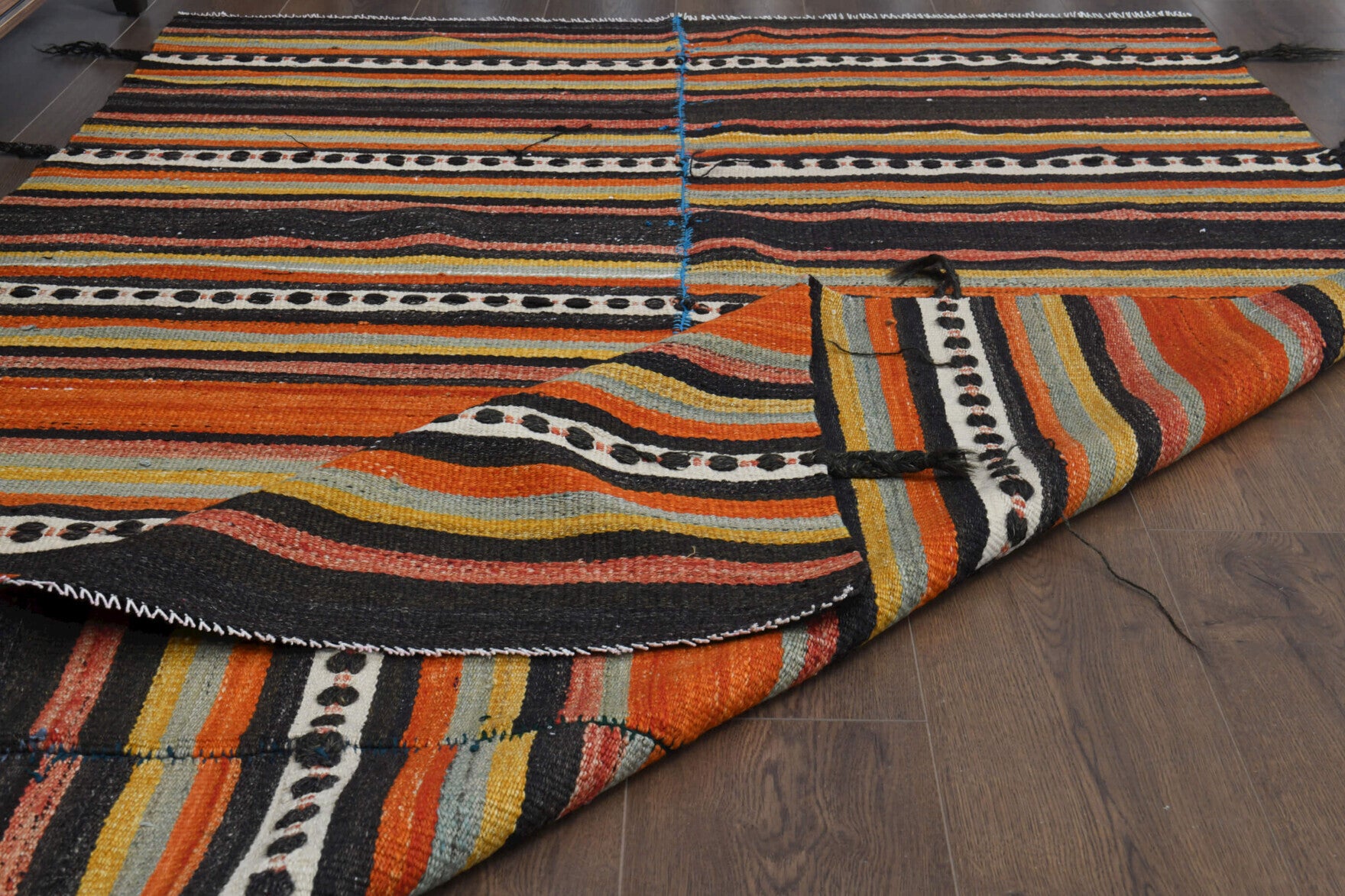 147x229 cm vintage Anatolian kilim rug – Vefalale, flatweave, wool
