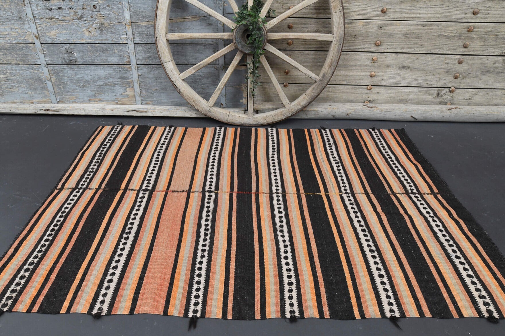140x210 cm vintage Anatolian kilim rug – Tubalale Halcyon, flatweave, wool