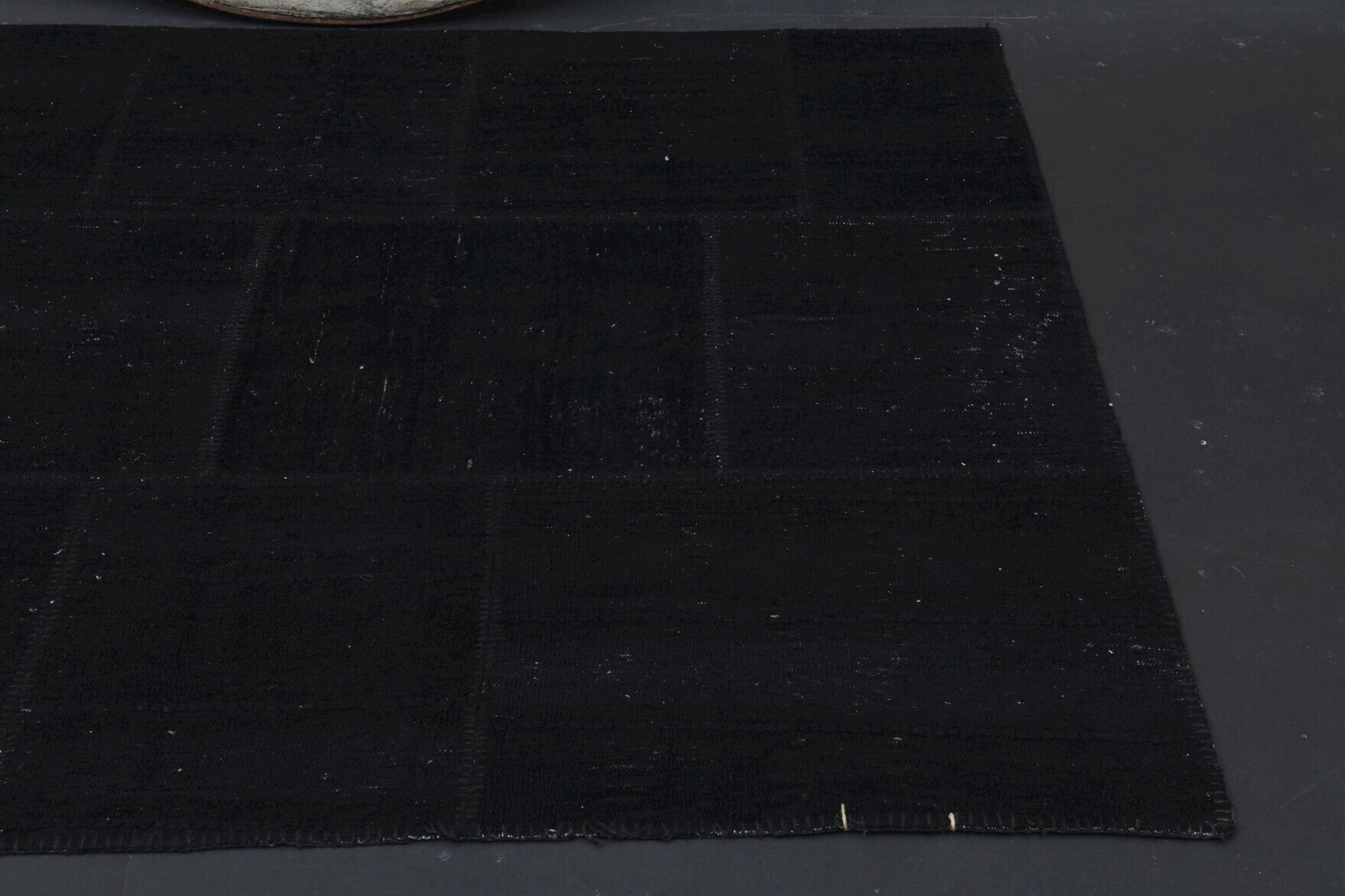 150x180 cm vintage patchwork Anatolian area rug – Timorhoe, low pile, wool