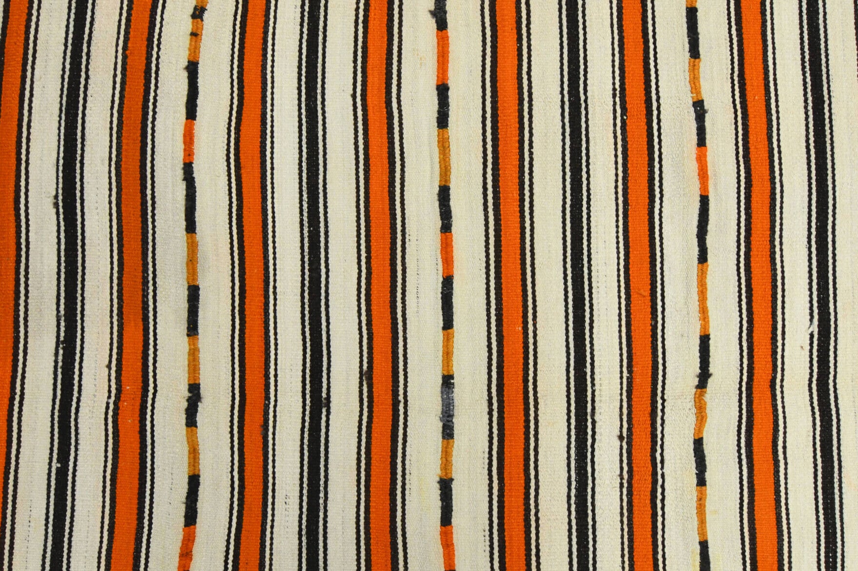 Authentic Anatolian vintage kilim rug (1960s) with striped design – one-of-a-kind at Fame Rugs