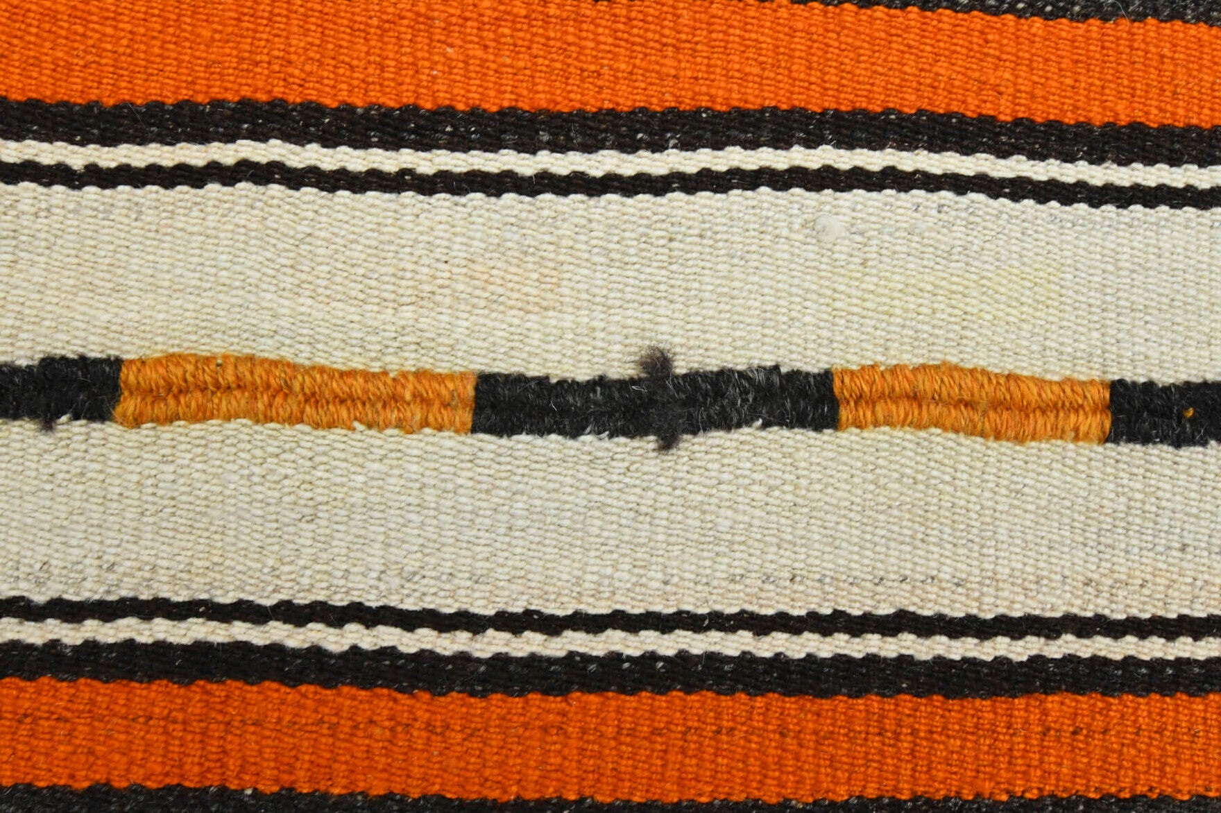 Handwoven flatweave wool kilim from Anatolia, Turkey – Striped Kilim Handmade Vintage Area Rug 5'2" x 7'1"