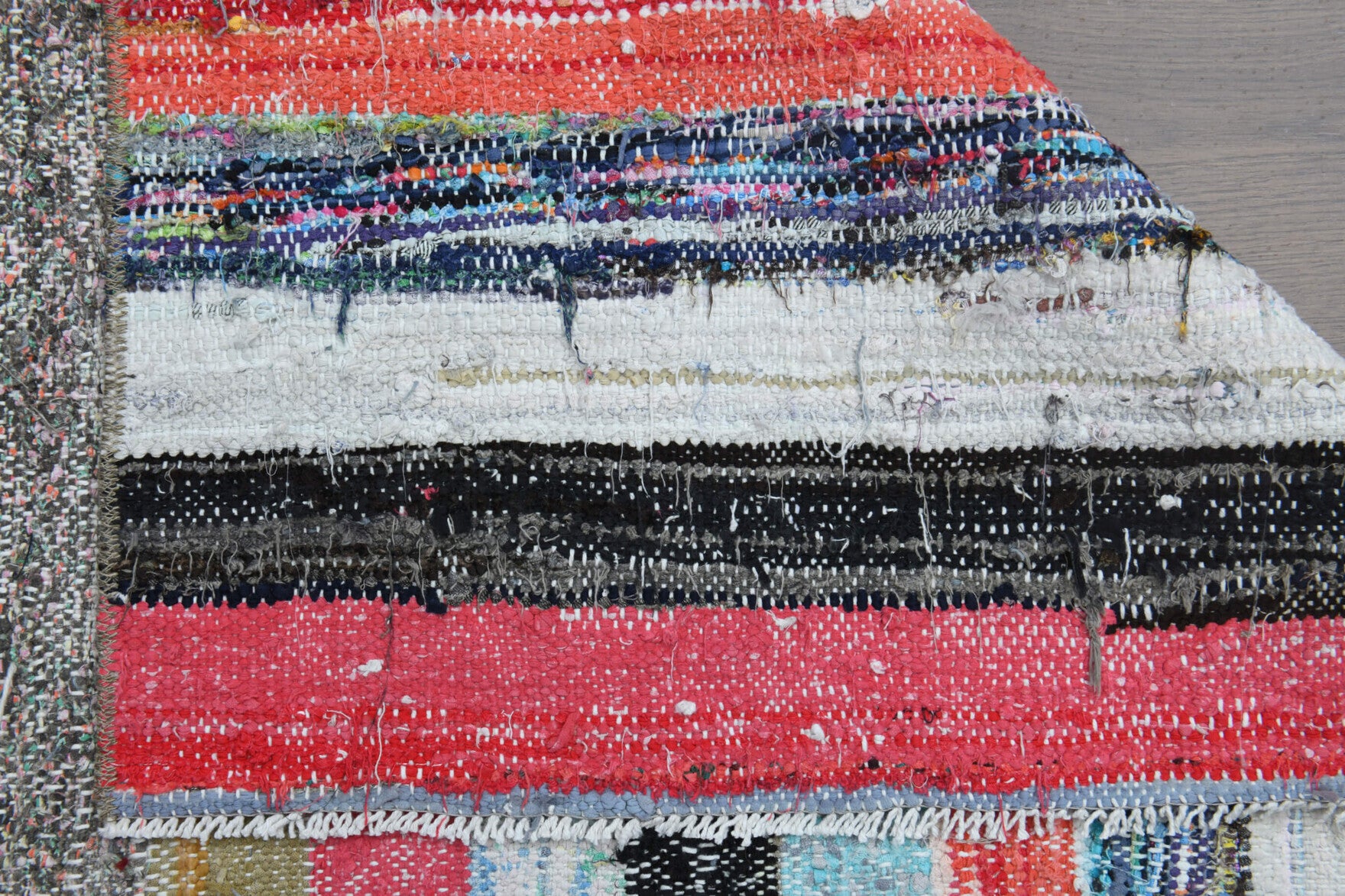 Thalonike kilim: 1960s handwoven flatweave Anatolian kilim with oriental motifs