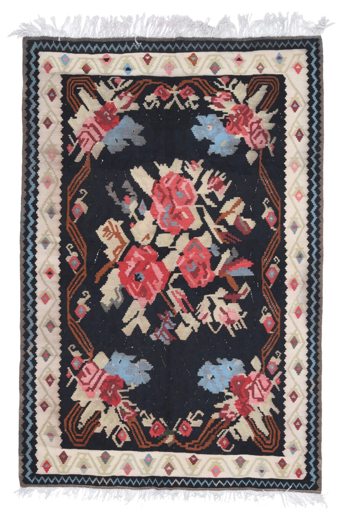 Handmade Vintage Oushak Area Rug