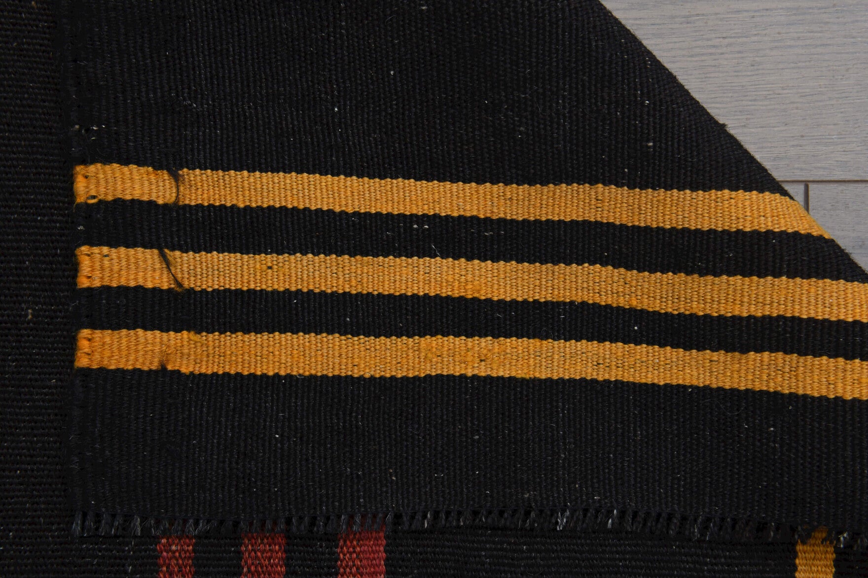 Thalassodike kilim: 1960s handwoven flatweave Anatolian kilim with oriental motifs