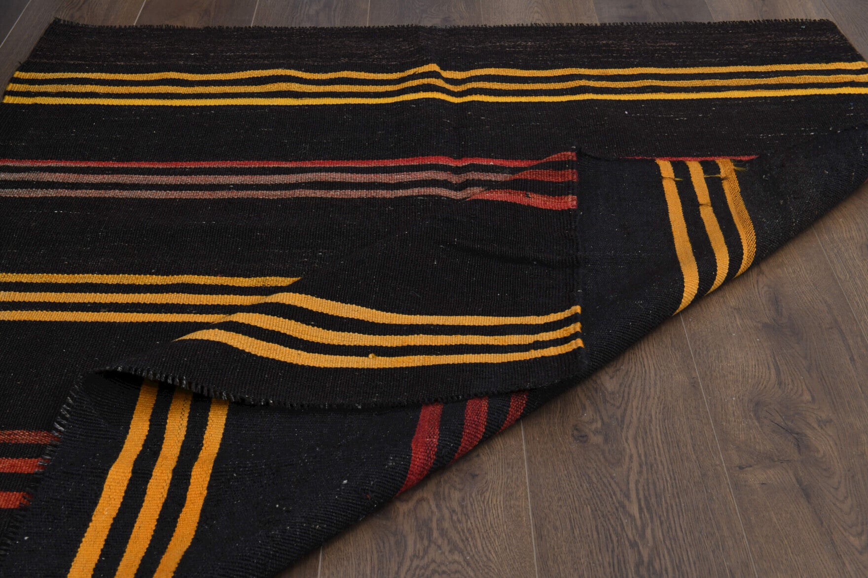 128x146 cm vintage Anatolian kilim rug – Thalassodike, flatweave, wool