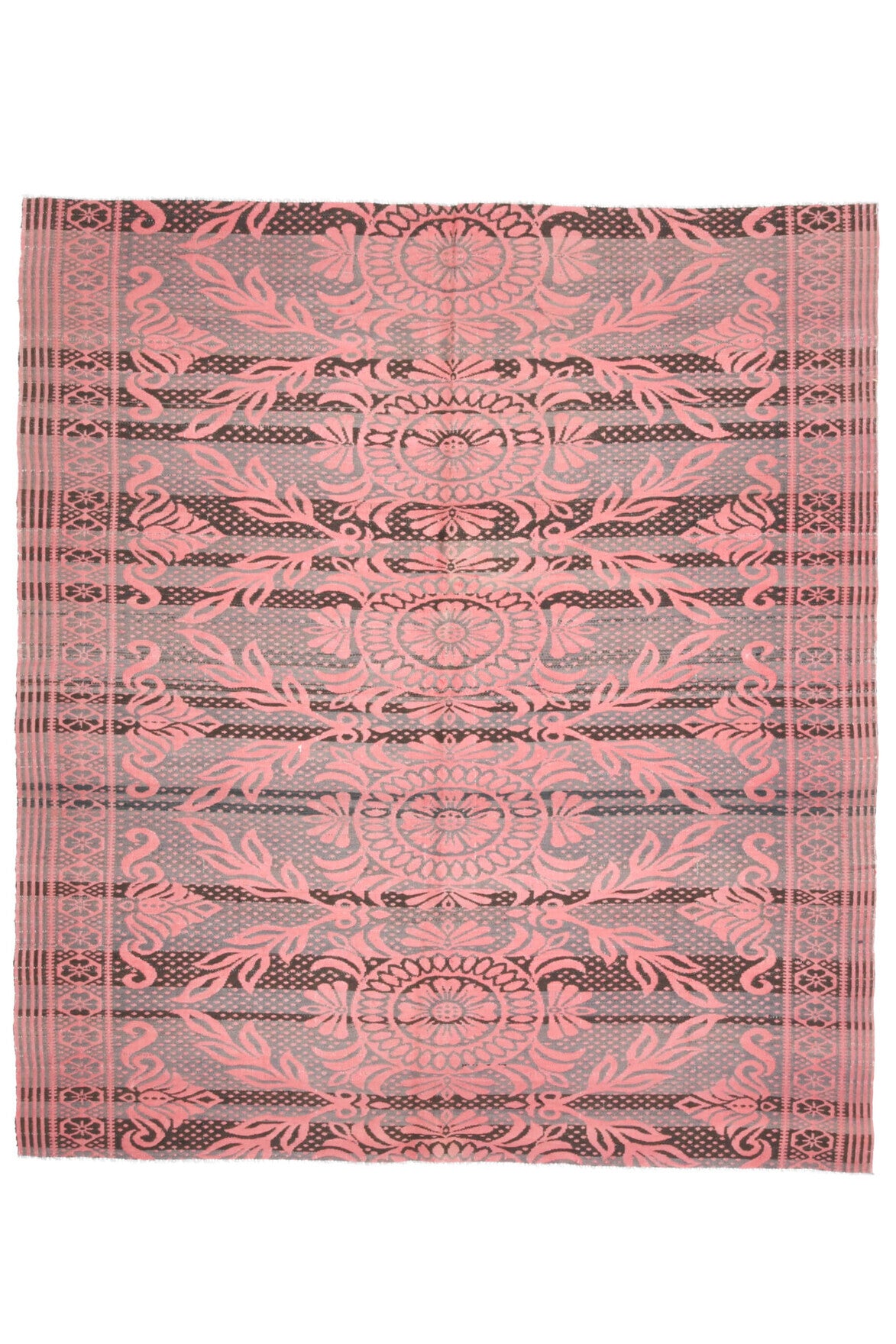 Vintage Handloom Thin Kilim Carpet