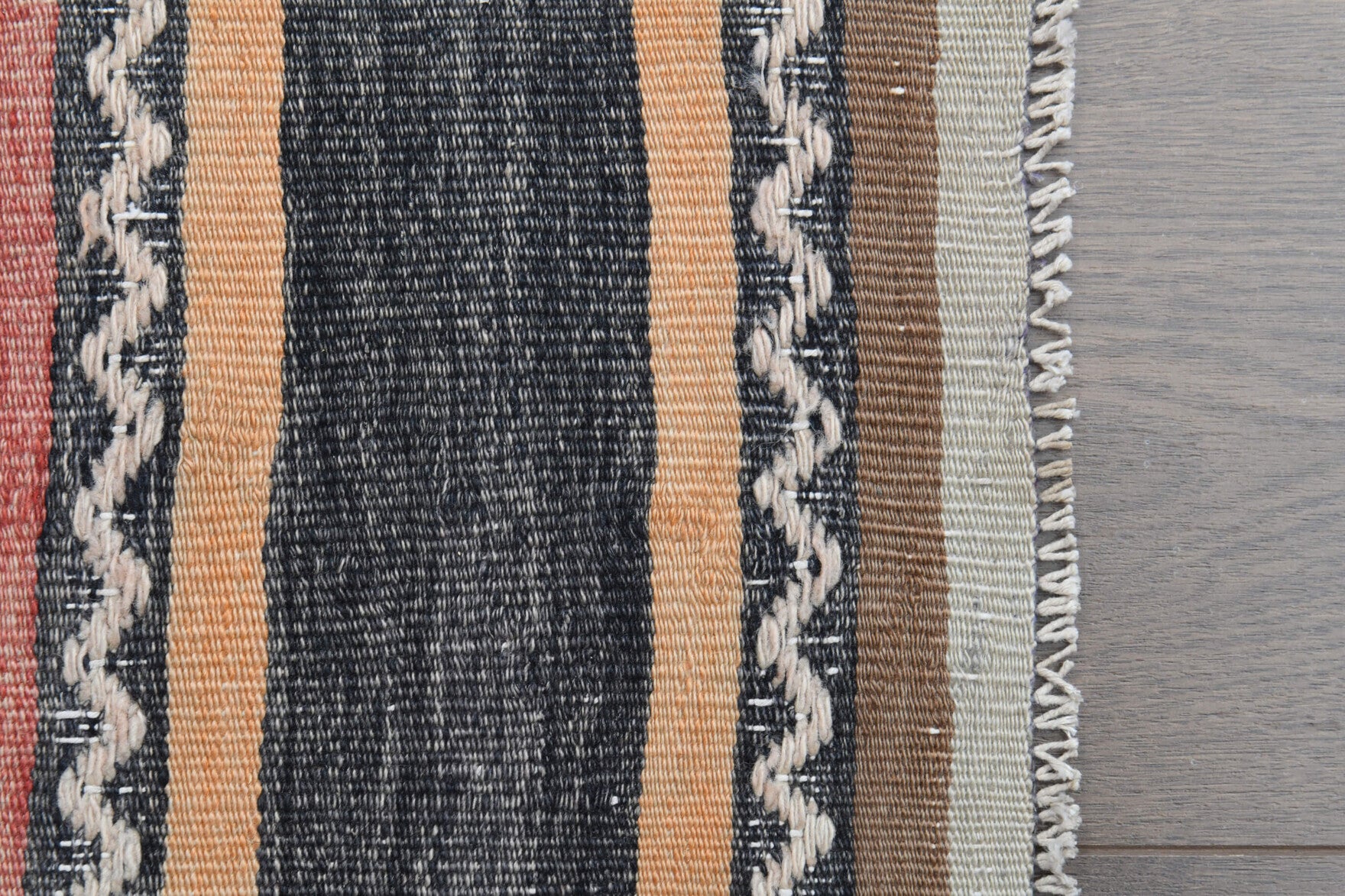 One-of-a-kind 1960s Anatolian vintage kilim rug in wool, 3'7" x 6'8"