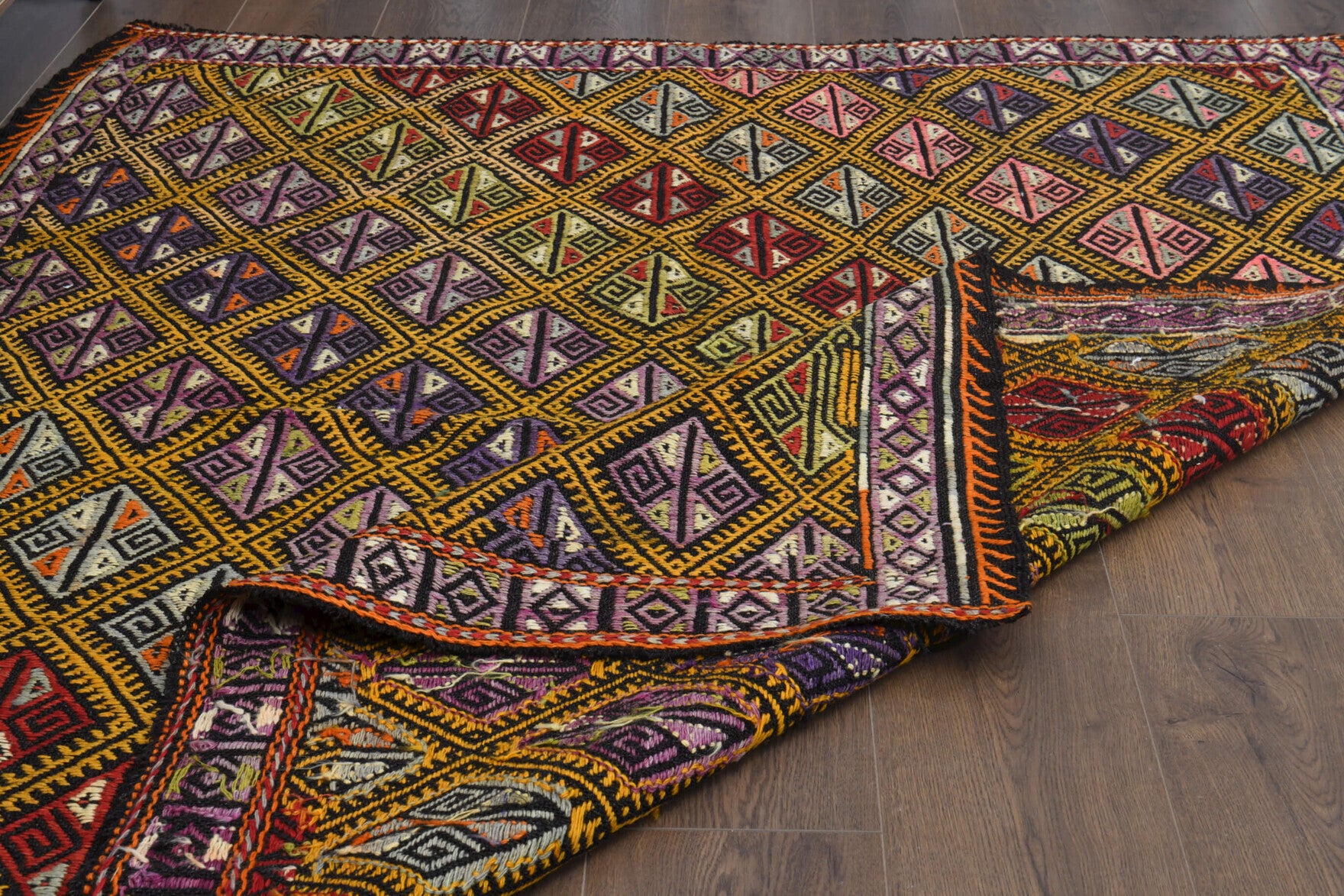 167x197 cm vintage Anatolian kilim rug – Susever, flatweave, wool