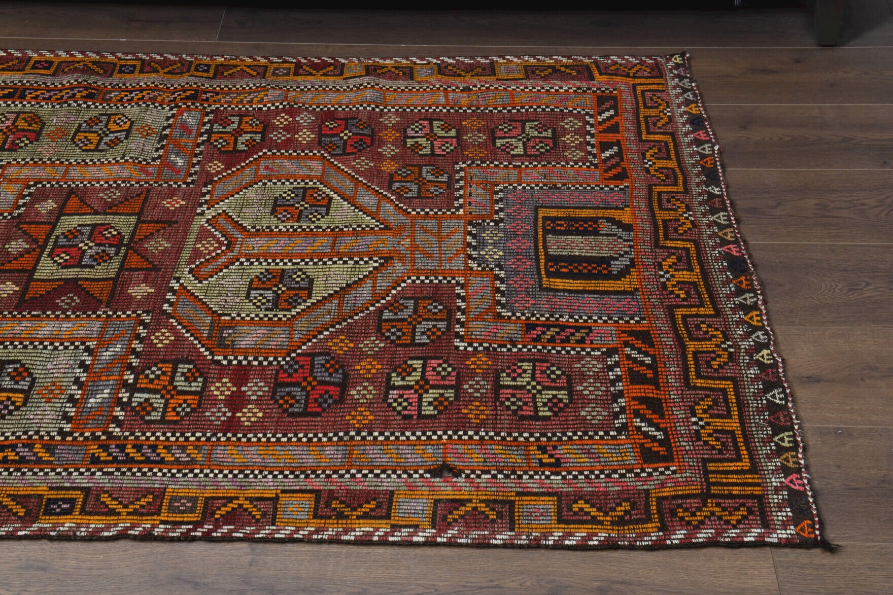 Unique Tasseled Oushak Carpet - Handmade Vintage Rug
