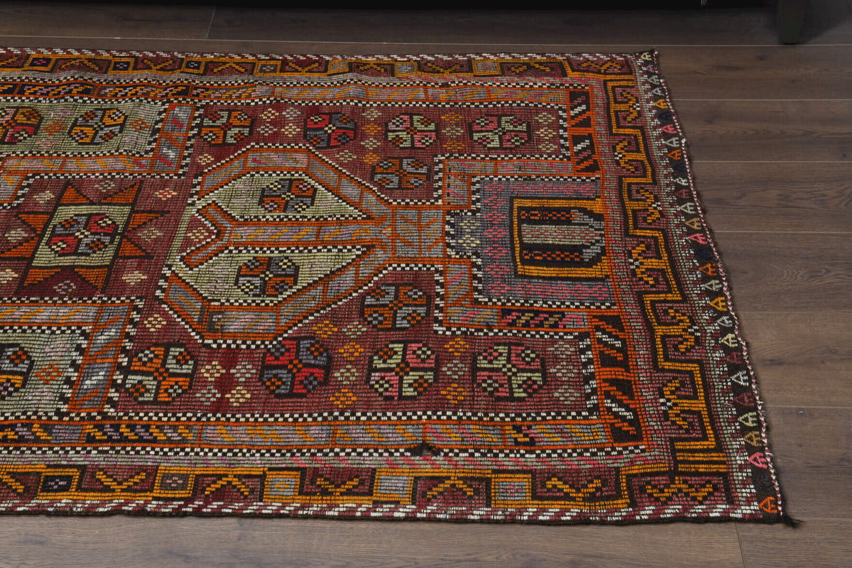 Unique Tasseled Oushak Carpet - Handmade Vintage Rug