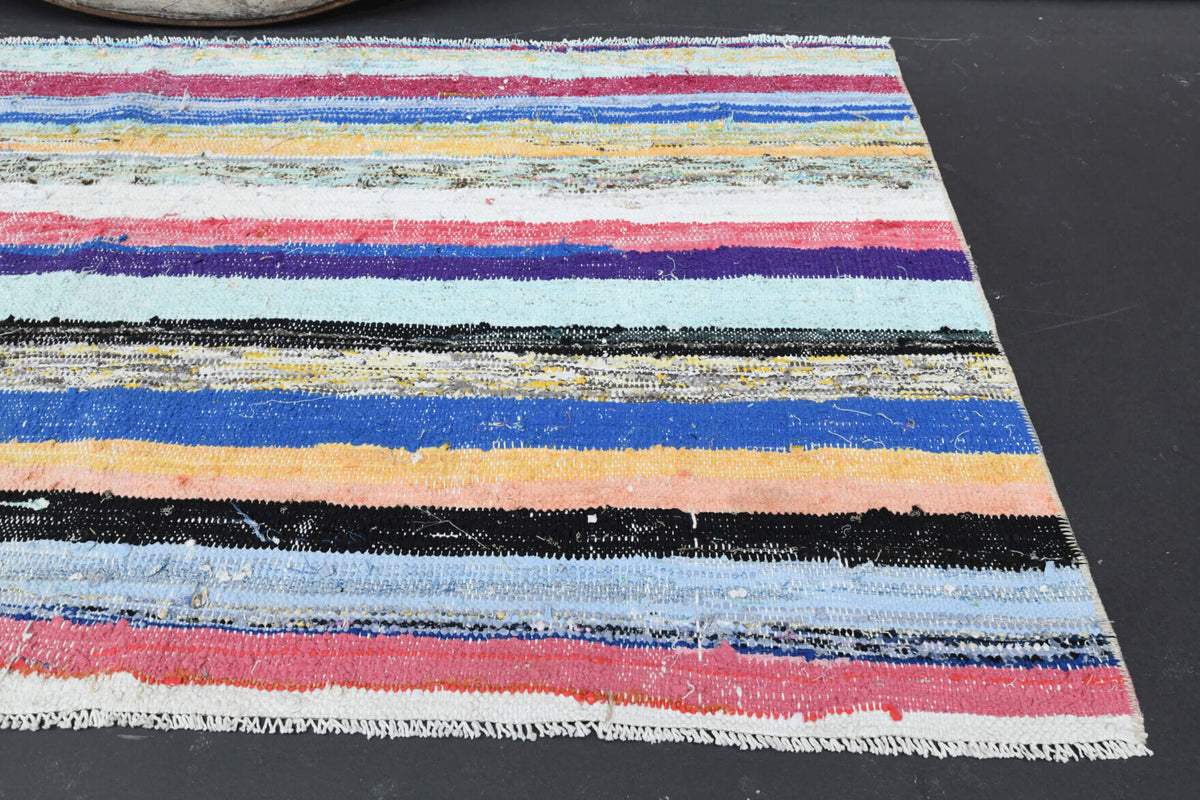 Handmade Vintage Accent Kilim Rug