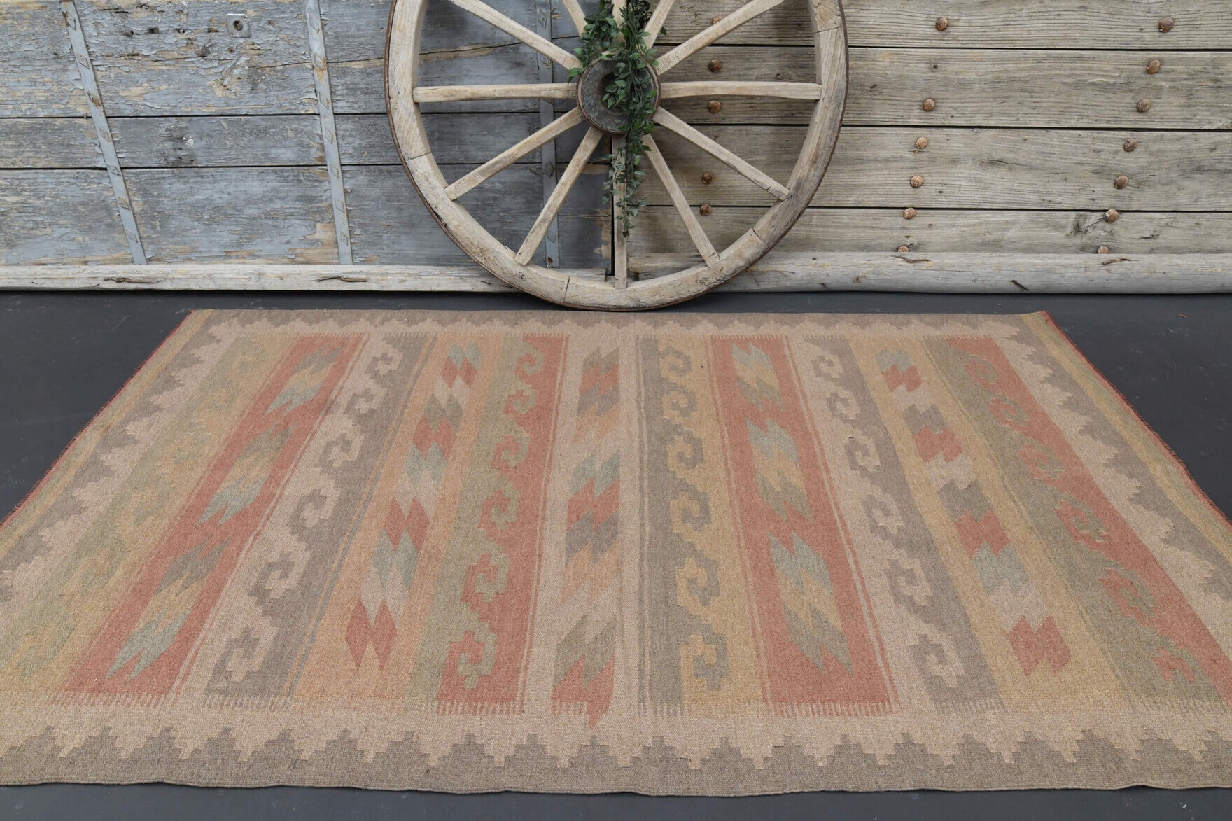147x243 cm vintage Anatolian kilim rug – Stenorhoe, flatweave, wool