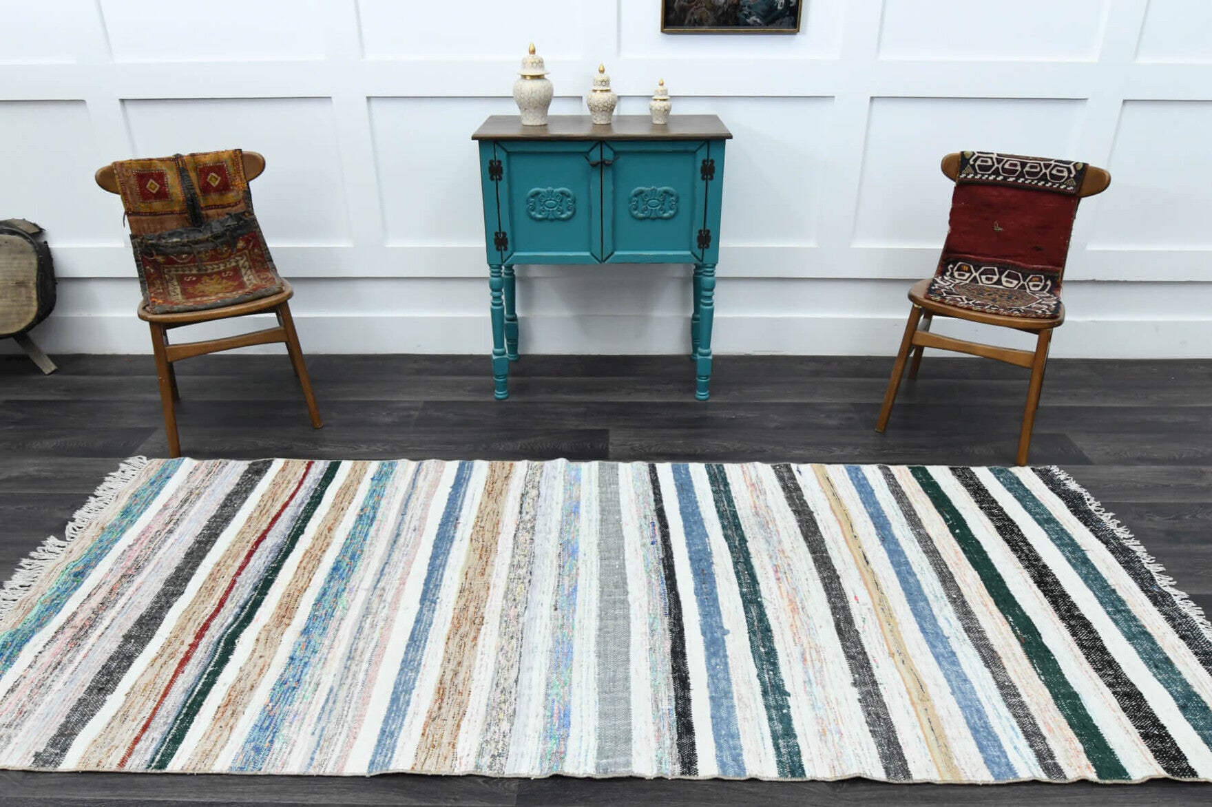 One-of-a-kind 1960s Anatolian vintage kilim runner rug in wool, 3'9" x 9'