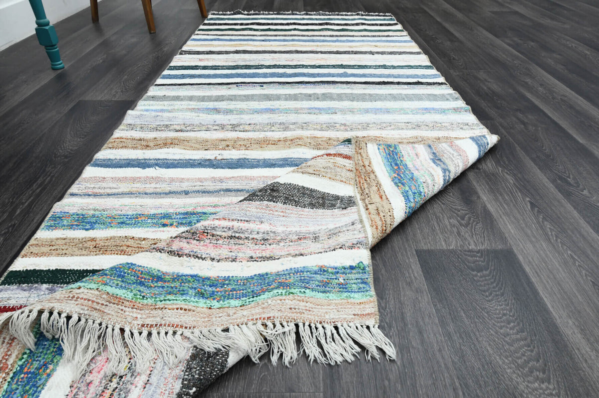 Handmade Vintage Kilim Runner Rug