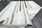 Authentic Anatolian vintage kilim rug (1960s) with striped design – one-of-a-kind at Fame Rugs