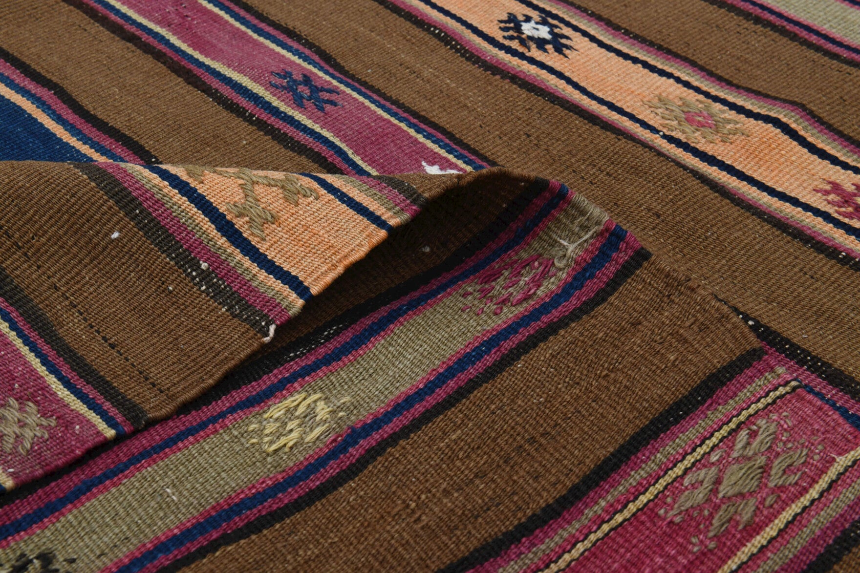 167x229 cm vintage Anatolian kilim rug – Selvibahce, flatweave, wool