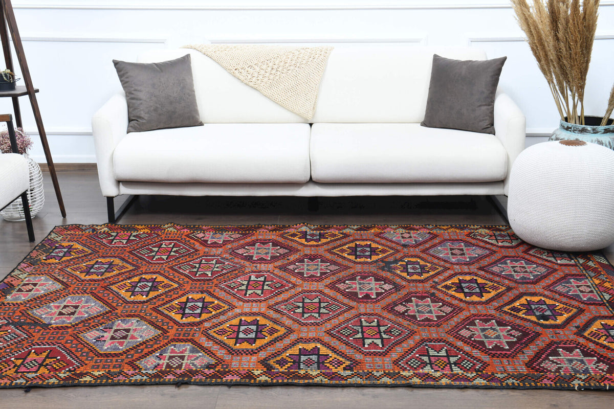 157x255 cm vintage Anatolian kilim rug – Zerrinter, flatweave, wool