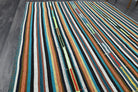 Kelebekbahar kilim: 1960s handwoven flatweave Anatolian kilim with striped motifs