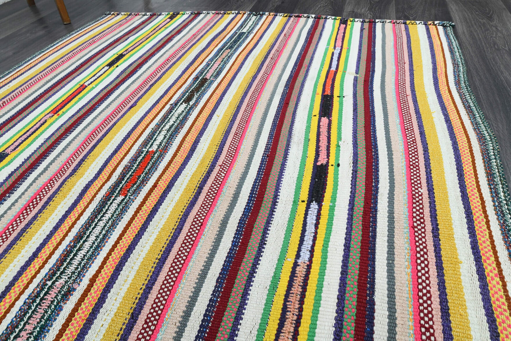 150x207 cm vintage Anatolian kilim rug – Meltemperi, flatweave, wool