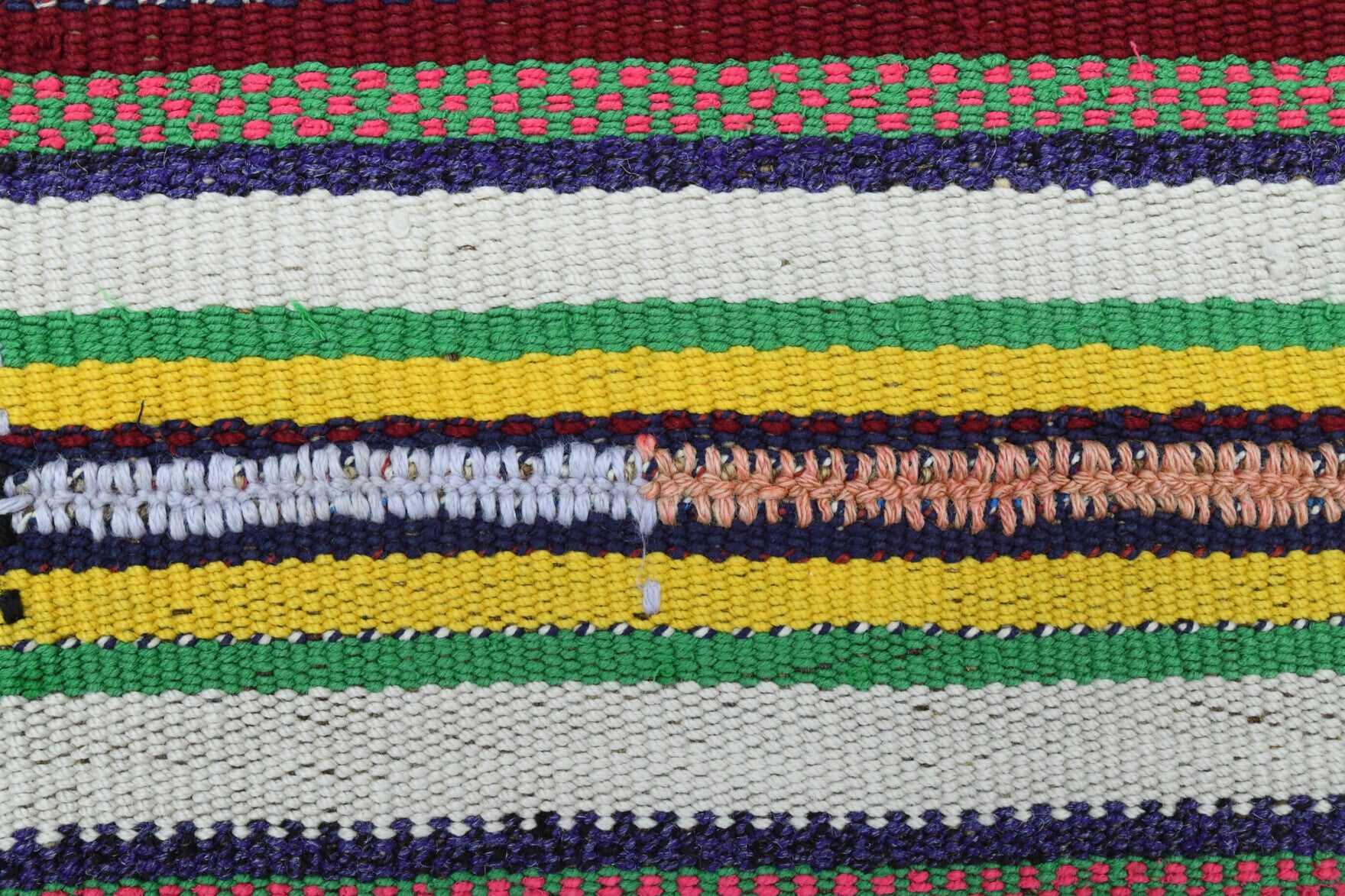 Handwoven flatweave wool kilim from Anatolia, Turkey – Handmade Vintage Kilim 4'11" x 6'9"
