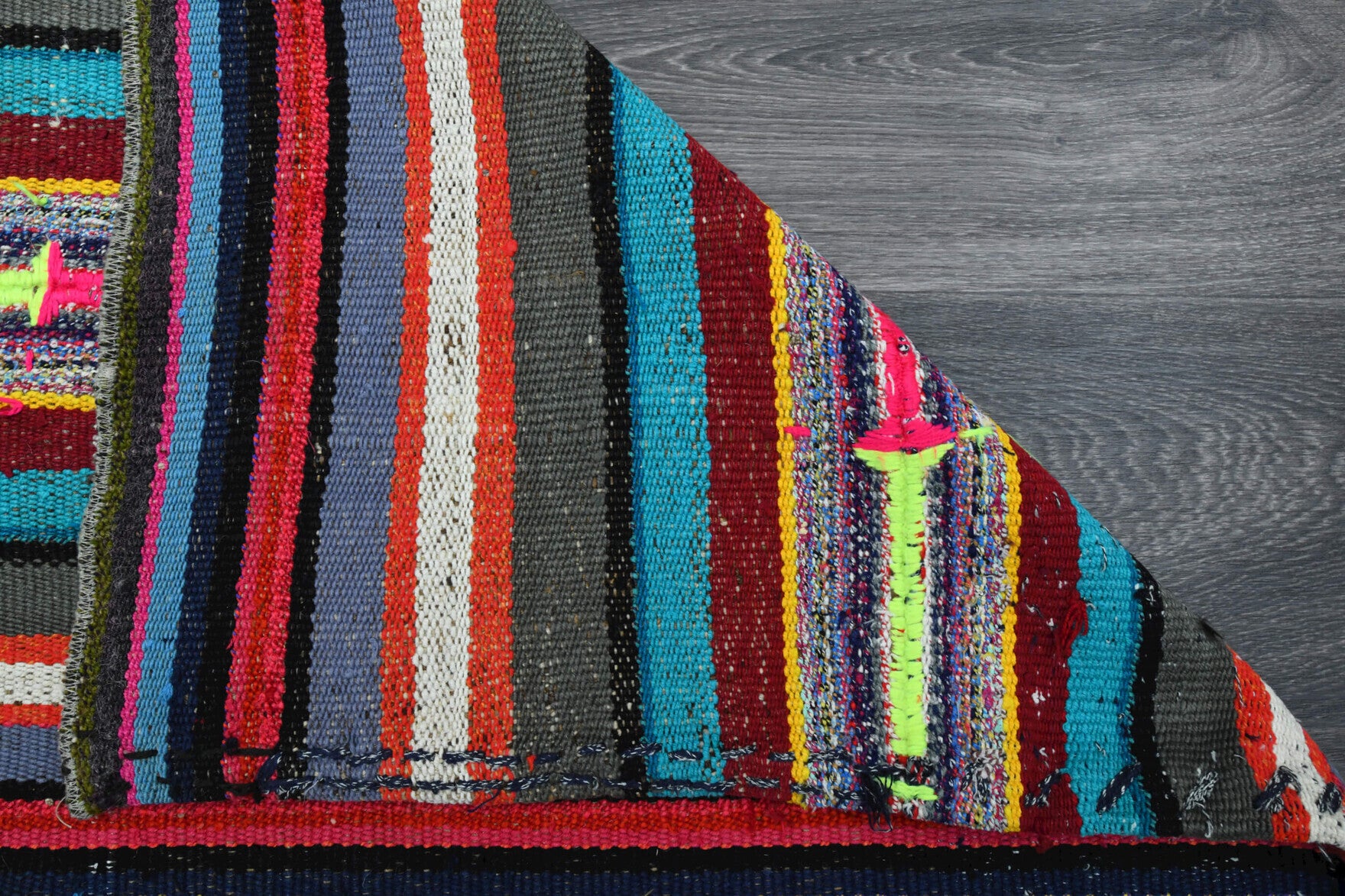 Handwoven flatweave wool kilim from Anatolia, Turkey – Handmade Wool Kilim 4'6" x 7'2"