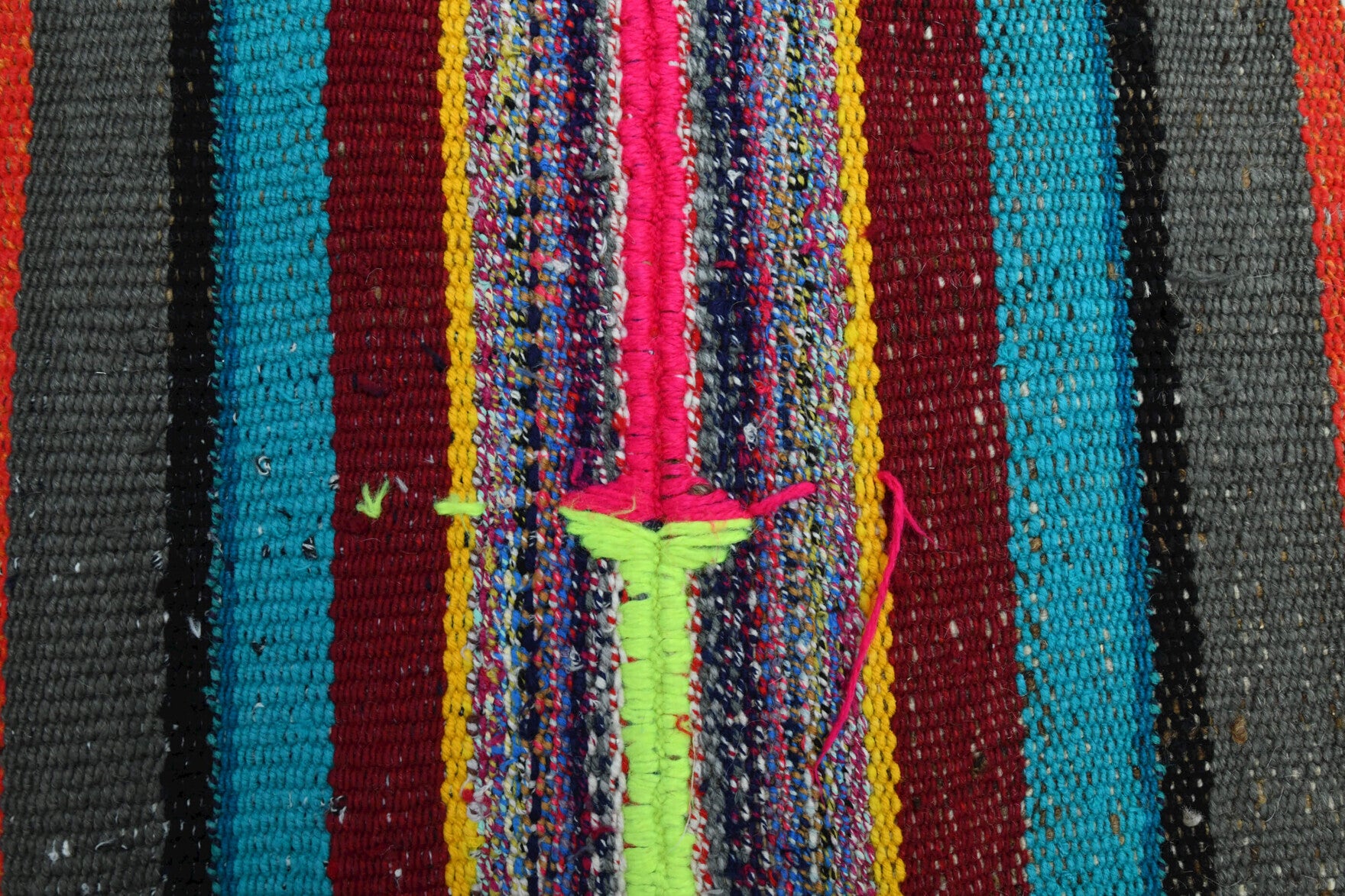 Hand-crafted Anatolian vintage kilim Nessel in wool, 1960s