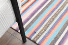 Authentic Anatolian vintage kilim rug (1960s) with striped design – one-of-a-kind at Fame Rugs