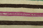 Authentic Anatolian vintage kilim rug (1960s) with striped design – one-of-a-kind at Fame Rugs