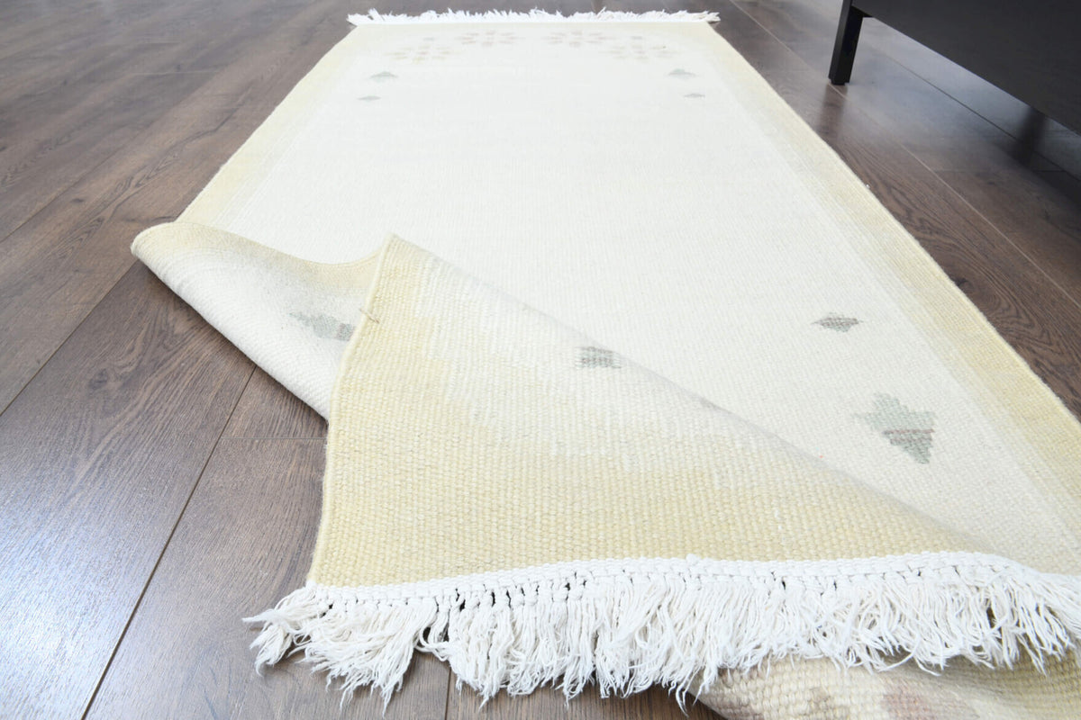 One-of-a-kind 1960s Anatolian vintage kilim rug in wool, 2'9" x 6'1"
