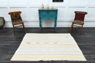 One-of-a-kind 1960s Anatolian vintage kilim rug in wool, 4'5" x 5'11"