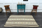 One-of-a-kind 1960s Anatolian vintage kilim rug in wool, 4'3" x 6'6"