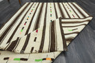 Authentic Anatolian vintage kilim rug (1960s) with striped design – one-of-a-kind at Fame Rugs