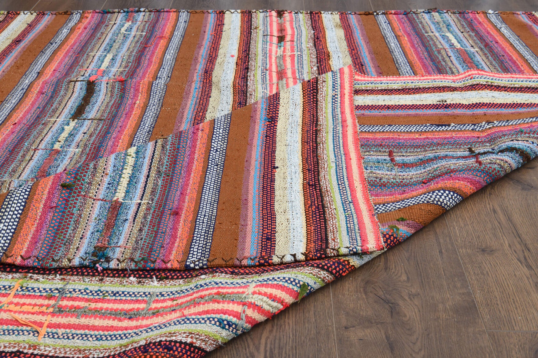 168x193 cm vintage Anatolian kilim rug – Nehirumut, flatweave, wool